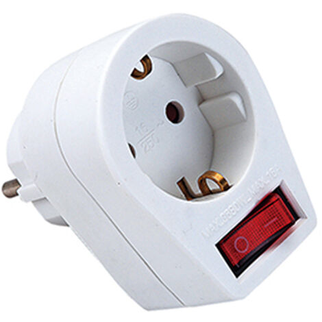 Adaptador 10/16A 1T con interruptor
