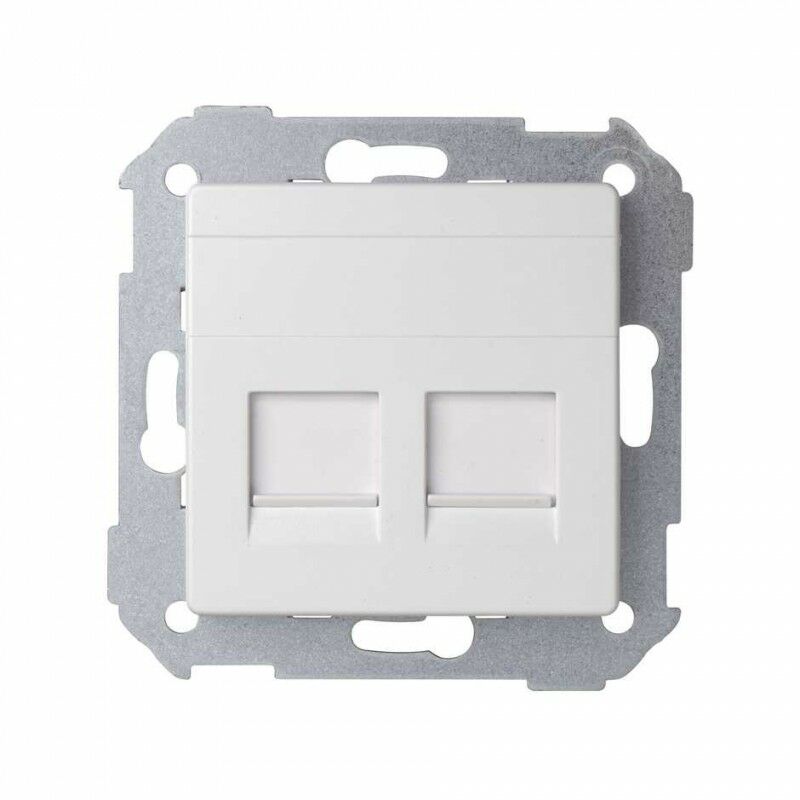 

Adaptador 2 conectores RJ45 82 Concept 8200006-090 Blanco Mate - Simon