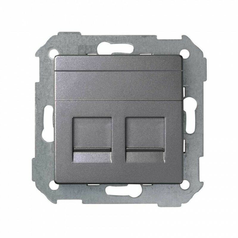 

Adaptador 2 conectores RJ45 Simon 82 Concept 8200006-096 Titanio