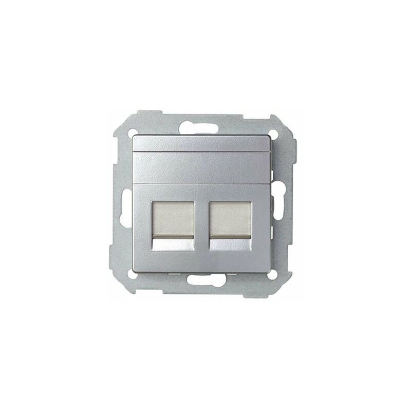 

Tapa 82 informática RJ AMP doble 82006 | Aluminio 82006-33 - Simon