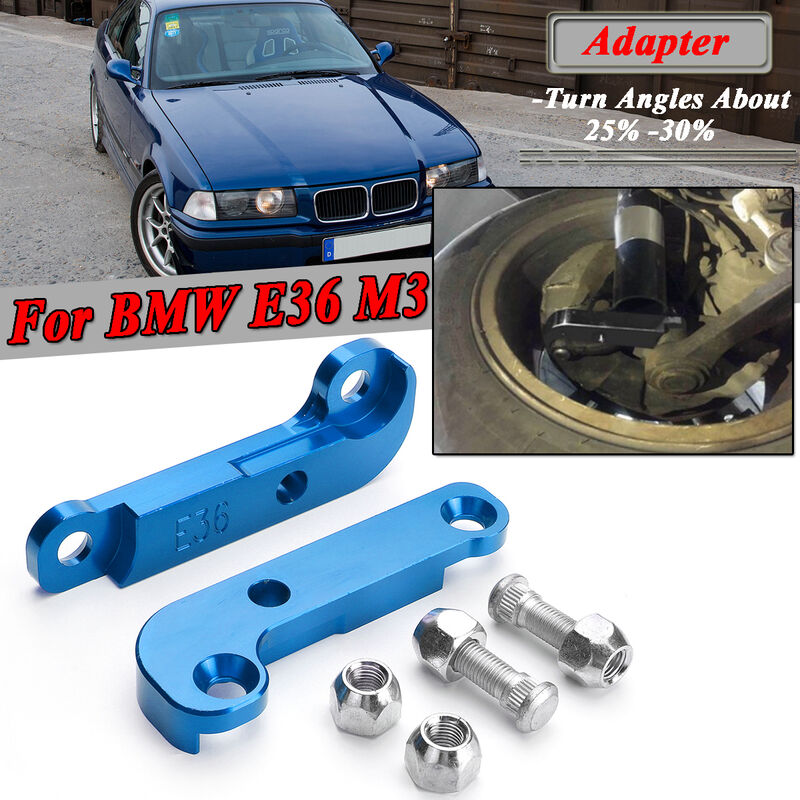 

Adaptador 2X que aumenta el ángulo de giro 25% -30% Kit de bloqueo de deriva azul para BMW E36 M3