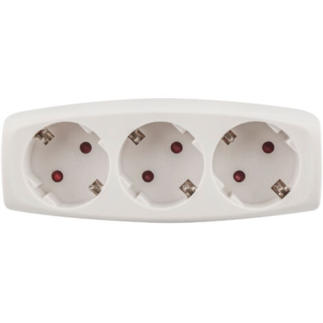 ADAPTADOR 3 TOMAS ONLEX BLANCO 4,8MM 10/16A T/T BLÃSTER