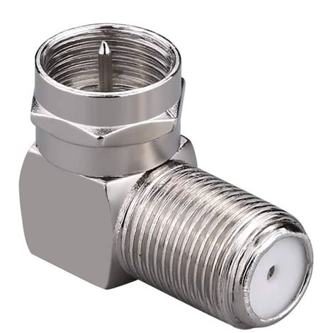Adaptador antena tipo F en angulo recto  Gris
