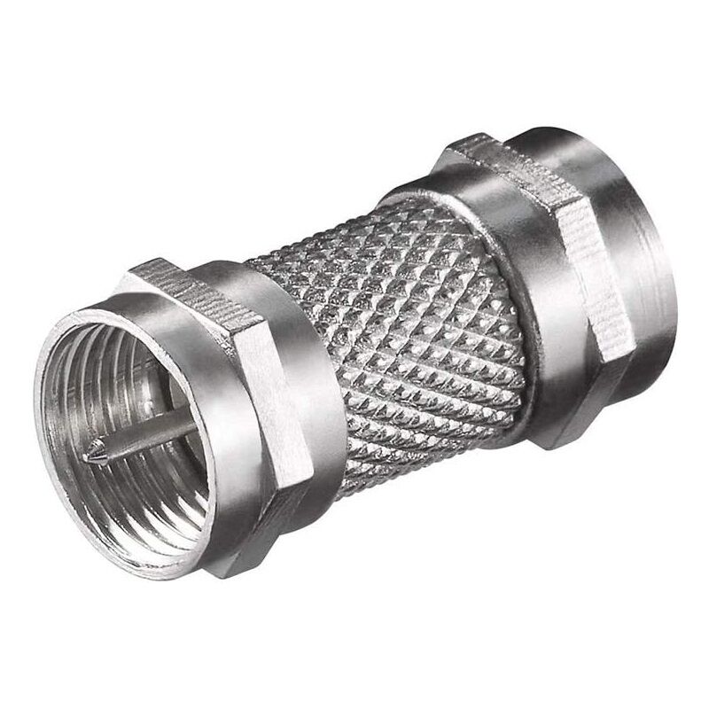 

Adaptador antena tipo F macho a tipo F macho Gris