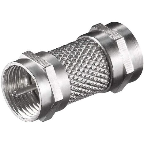 Adaptador antena tipo F macho a tipo F macho  Gris
