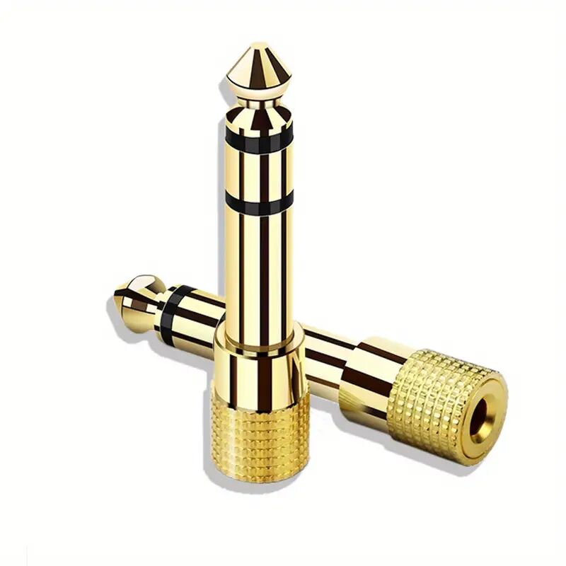 

Adaptador audio estereo jack 3.5/H - JACK 6.35/M Dorado