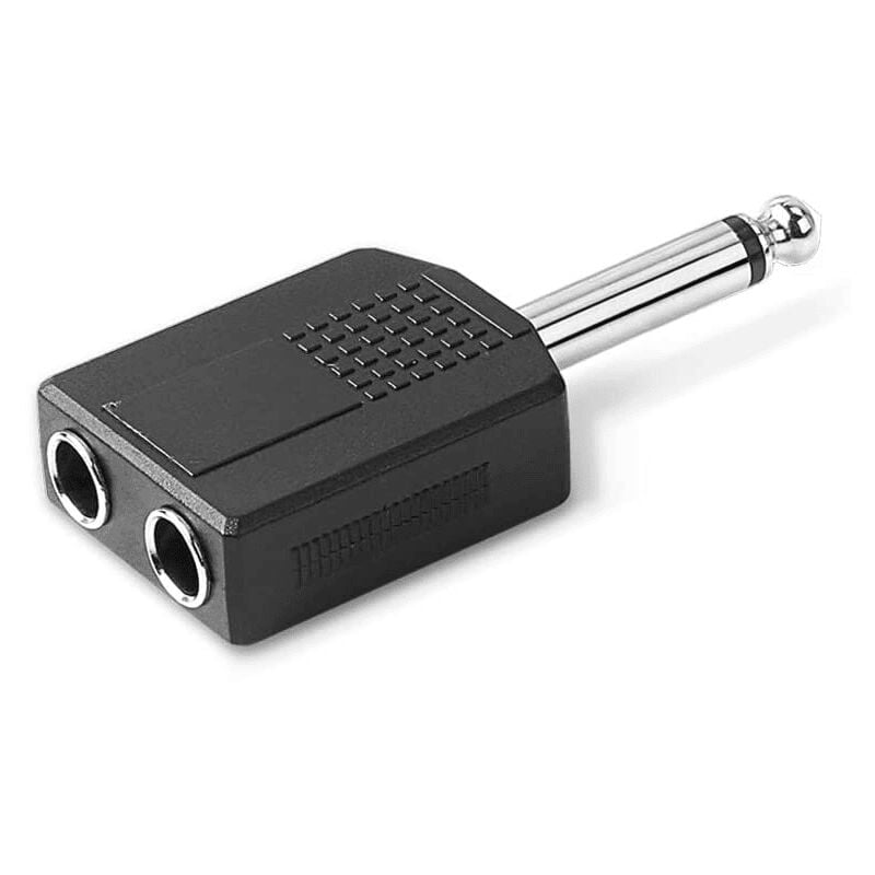 

Adaptador audio mono 2xJACK 6.35/H - JACK 6.35/M Negro
