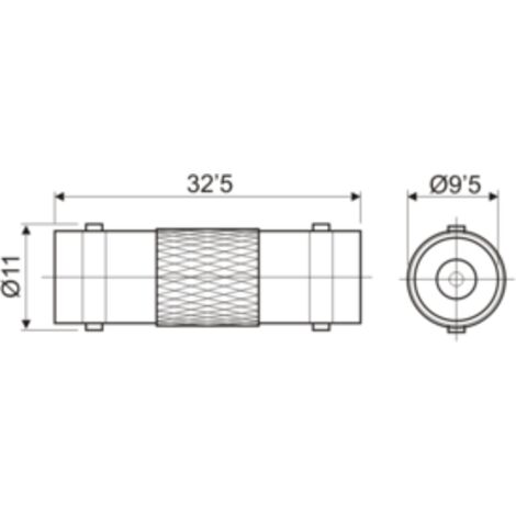Adaptador BNC hembra a BNC hembra de Electro Dh 19.350/TF 8430552096558