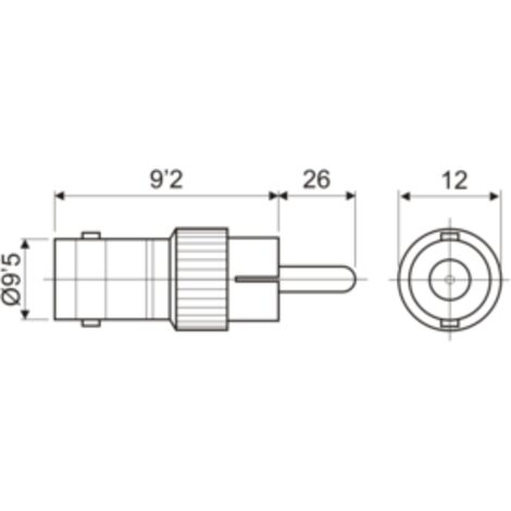Adaptador BNC hembra a RCA macho Electro Dh 19.365 8430552023233