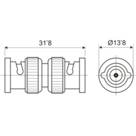 Adaptador BNC macho a BNC macho Electro Dh 19.300 8430552023103