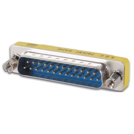 ADAPTADOR CAMBIADOR DE GÉNERO ULTRAPLANO - D25 MACHO A D25 MACHO