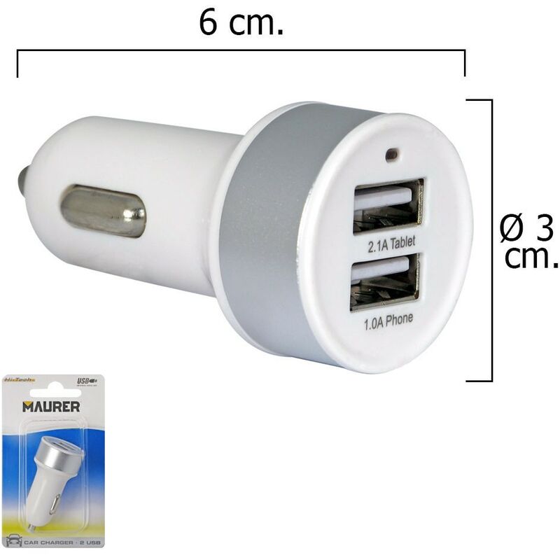 

Adaptador / cargador mechero coche a usb