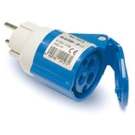 Adaptador clavija elec 2p+ttl base 2p+t pol/abs az famat
