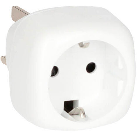 Adaptador Clavija Inglesa a Europea 4.8mm con fusible.Máx.2300W