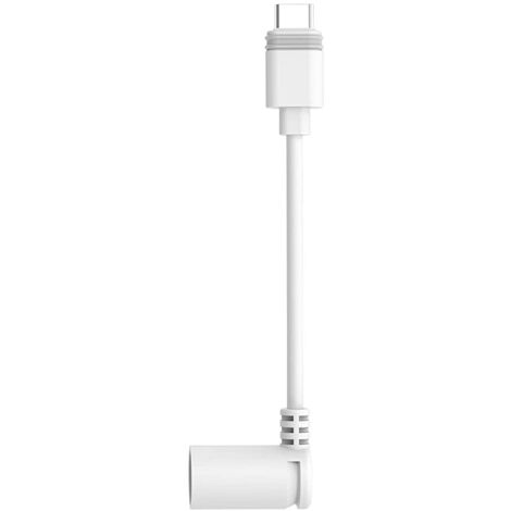 Adaptador coaxial a USB-C para paneles solares coaxiales y cámaras de vigilancia USB-C  Blanco