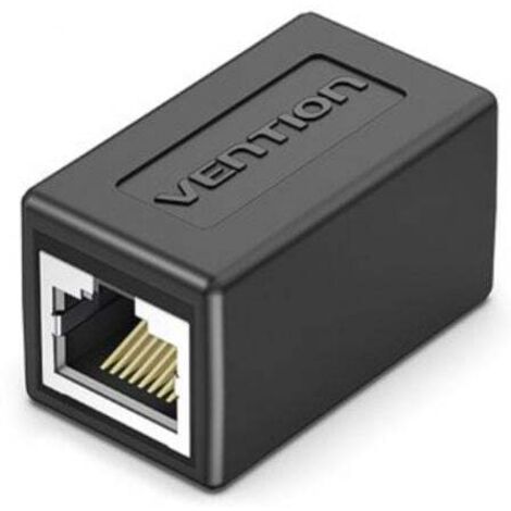 Adaptador Conector RJ45 Vention IPVB0-5/ Cat.6 FTP/ RJ45 Hembra - RJ45 Hembra/ 5 uds/ Negro