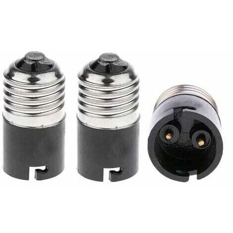 Adaptador convertidor de bombilla E27 a B22, adaptador de casquillo de bombilla E27 Edison a casquillo de bayoneta B22 (paquete de 3)