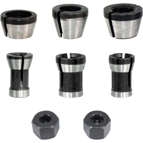 Adaptador convertidor de brocas para fresadora de madera de 6,35/8 mm (8 piezas)