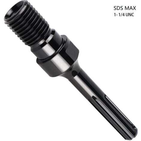 Adaptador de 1 1/4" UNC a SDS Max para broca de diamante de 190 mm, broca de núcleo y sierra de corona para taladro de núcleo