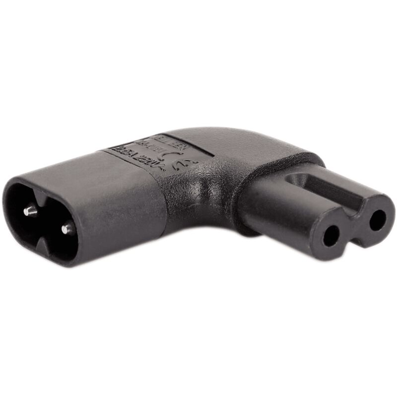 

Adaptador de alimentacion IEC-320 C8 a C7 Negro
