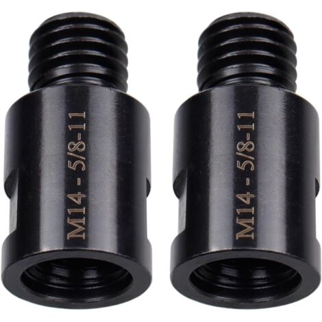 Adaptador de amoladora angular (2 unidades) M14 hembra a conector macho 5/8-11. Adaptador de rosca para conector de interfaz de amoladora angular.