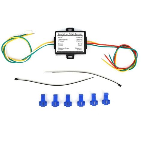 Adaptador de arnés del sistema eléctrico del remolque con empalme de 2 a 3 cables Eosnow, tipo americano