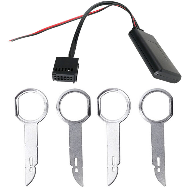 

Adaptador de audio AUX-in para automovil con 4 herramientas de extraccion Reemplazo del modulo BT inalambrico para Ford Focus Mondeo 6000 CD