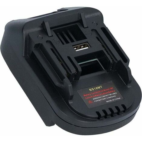 Adaptador de batería BS18MT convertido para Bosch 18V a herramienta eléctrica Makita con carga USB de 5V 2.1A