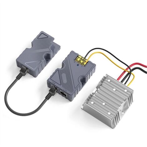 Adaptador de cable plano para inyector PoE de 150 W a convertidor elevador de CC para automóvil RJ45 de 12 V a 48 V para V2 Outdoor