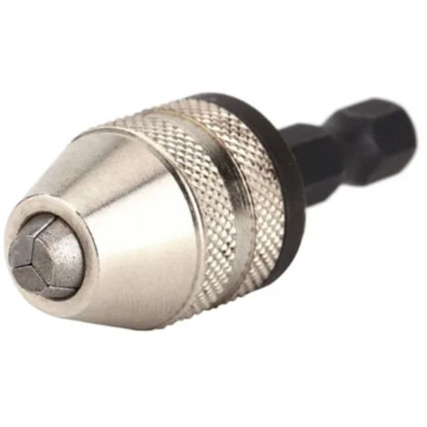 Adaptador de cambio rápido de 1/4" con cabeza hexagonal para brocas de taladro eléctrico de 0,3 a 3,6 mm.