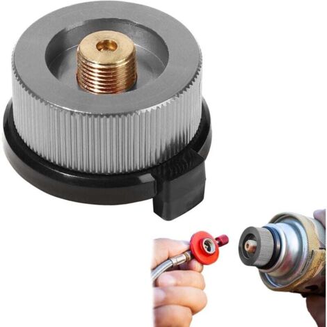 Adaptador de cartucho de gas KZQ 1 pieza para estufa de camping, adaptador de cartucho de gas a botella de gas, adaptador.