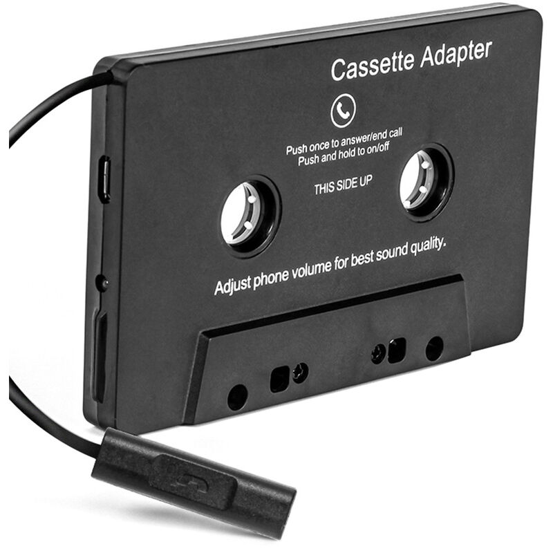 

Adaptador de casete BT para automovil con cinta de casete inalambrica de audio estereo a adaptador auxiliar Convertidor de cinta de audio para