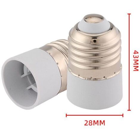 Adaptador de casquillo E27 a E14, convertidor de base de bombilla E27 a E14, 0-250V, potencia máxima 200W, paquete de 6 unidades.