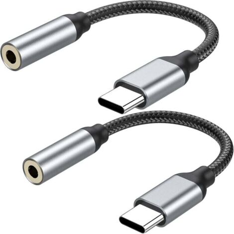 Adaptador de conector de auriculares a puerto USB tipo C de 3,5 mm compatible con iPhone 15 Pro Max Plus