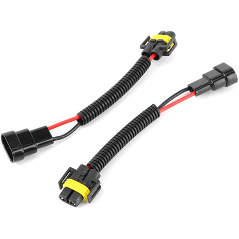 Adaptador de conector de cable de 2 piezas, macho 9005/9006 a hembra H11 para bombillas LED/halógenas