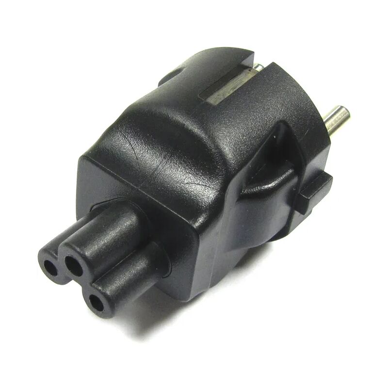 

Adaptador de Conector IEC-60320 C5 a Schuko Negro