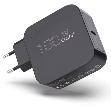 Adaptador de corriente USB-C de 100 W para portátil: cargador compacto y rápido para MacBook Pro, MacBook Air, iPad Pro 11/12.9/Air 10.9", iPhone 15/Pro/14/Pro, Samsung Galaxy Note20