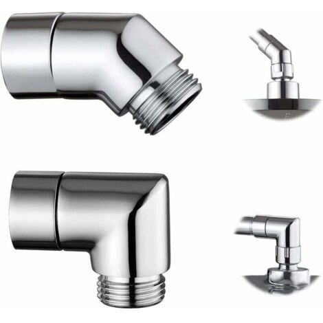 Adaptador de ducha de mano de cobre, con codo de 90°/135°, para conexión universal de ducha de mano de 1/2" (paquete de 2)