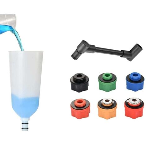 Adaptador de embudo de aceite para motor de coche (8 piezas), kit de llenado de aceite y tubo de extensión descentrado, otras piezas de repuesto para coche.