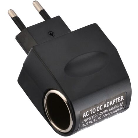 Adaptador de encendedor de cigarrillos para coche de 220 V a 12 V y 6 W - Convertidor de potencia compacto de 5 x 5 x 3,3 cm para equipos automotrices de baja potencia.