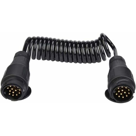 Adaptador de enchufe de cable de resorte para cableado de toma de remolque de 13 pines para remolques y caravanas