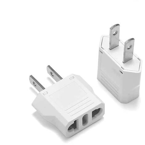 Adaptador de Enchufe Europeo a Enchufe de EEUU  Blanco