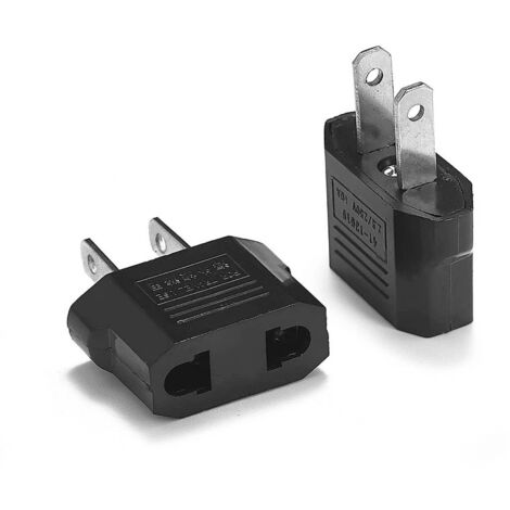 Adaptador de Enchufe Europeo a Enchufe de EEUU  Negro