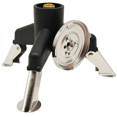 Adaptador de estufa de gas para trípode, cabezal de conversión de tanque de gas de cobre largo profesional para acampar y hacer senderismo al aire libre