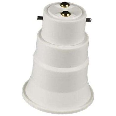 Adaptador de extensión de portalámparas KZQ 38 x 51 mm B22 a E27, convertidor de portalámparas, adaptador de casquillo para luz, bombilla