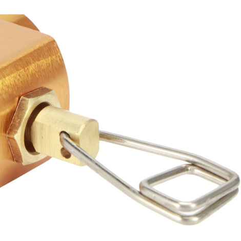 [Adaptador de gas para camping] + G1/4 DN8 + adaptador y válvula de recarga para hornillos + aluminio, cobre, acero inoxidable, 6,5 x 3 x 1,9 cm, 1 unidad