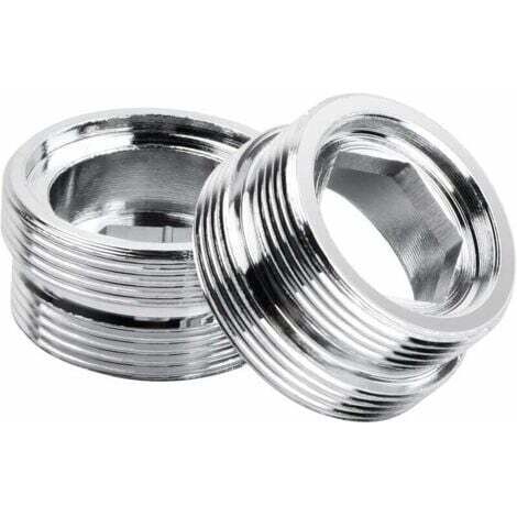Adaptador de grifo con rosca macho (2 unidades), conector de aireador de grifo metálico, adaptador de aluminio para purificador de agua de grifo de cocina (M20-M22), INHHUB