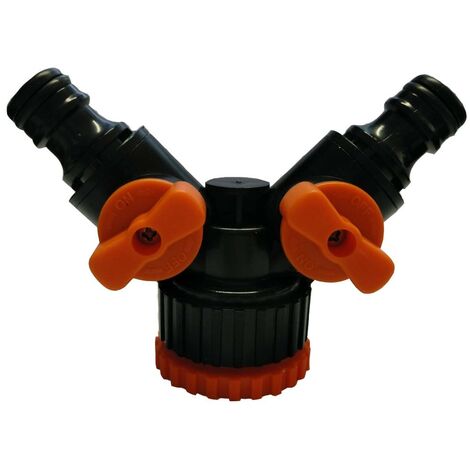 ADAPTADOR DE GRIFO DIVISOR PARA MANGUERAS DE JARDIN DE 2 VIAS  PRODUCTO DE ALTA CALIDAD CONVIERTE UN SOLO GRIFO DE JARDIN EN 2 TOMAS  OFERTA EXCLUSIVA