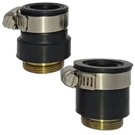 Adaptador de grifo universal sin rosca de 24 mm (adaptador de grifo universal), adaptador de conexión universal fabricado en cobre puro
