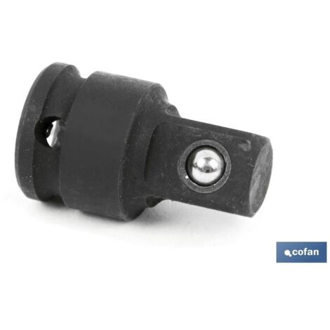 Adaptador de impacto negro, macho hembra COFAN                 1/2 Hembra - 3/4 Macho